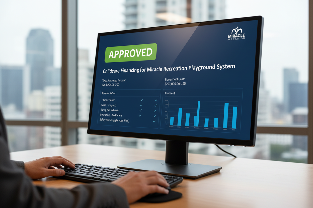 Childcare financing approval covering $250K Miracle Recreation playground system